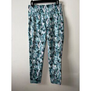 Sweaty Betty  Super Sculpt 7/8 Size L Watercolor Print Womens Leggings